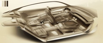 Italdesign Giugiaro GEA Concept - Interior Design Sketch