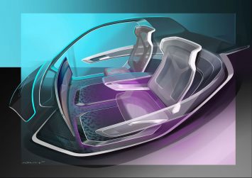 Italdesign Pop.Up Next Interior Design Sketch Render