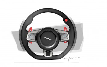 Jaguar C-X16 Concept Steering Wheel Design Sketch