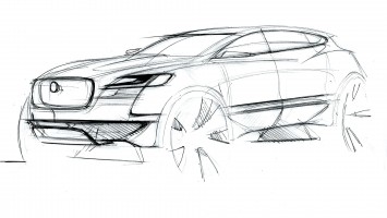 Jaguar C-X17 Concept design Sketch