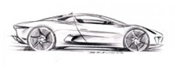 Jaguar C X75 Concept Design Sketch