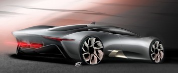 Jaguar C-X75 Design Sketch