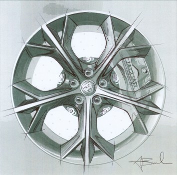 Jaguar F Type Coupe Wheel Design Sketch