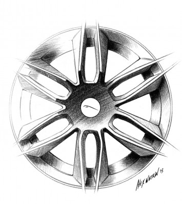 Jaguar F Type Coupe Wheel Design Sketch