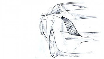 Jaguar XJ Design Sketch by Giles Taylor