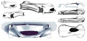 Jaguar XK-I Concept Design Sketches