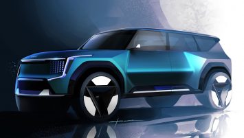 Kia Concept EV9 Exterior Design Sketch Render