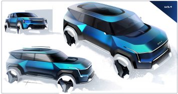 Kia Concept EV9 Exterior Design Sketch Render