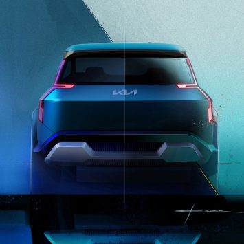 Kia Concept EV9 Exterior Design Sketch Render