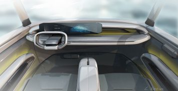 Kia Concept EV9 Interior Design Sketch Render