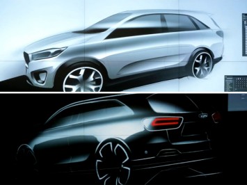 Kia Sorento - Digital design sketches