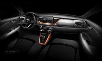 Kia Stonic Interior Design Sketch Render