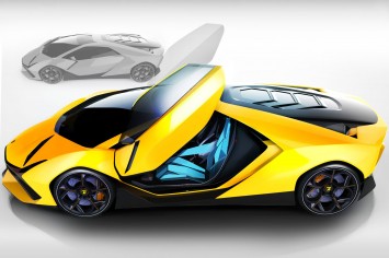 Lamborghini Arquero Design Sketch Render