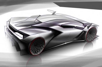 Lamborghini Cnossus Concept - Design Sketch