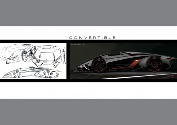 Lamborghini Diamante Concept - Design Sketches