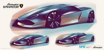 Lamborghini Ganador Concept Design Sketch