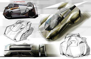 Lamborghini Le Mans Concept Design Sketch