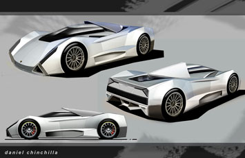 Lamborghini Le Mans Concept Design Sketch