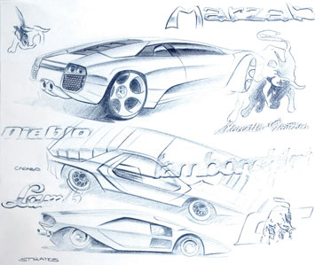 Lamborghini Murcielago Design Sketch