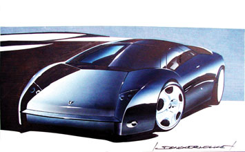 Lamborghini Murcielago Design Sketch