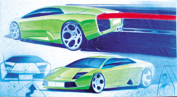 Lamborghini Murcielago Design Sketch