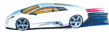 Lamborghini Murcielago Design Sketch