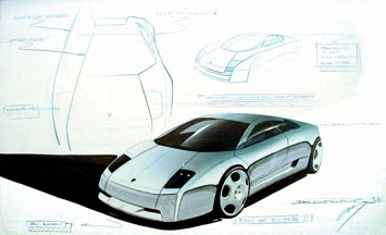 Lamborghini Murcielago Design Sketch