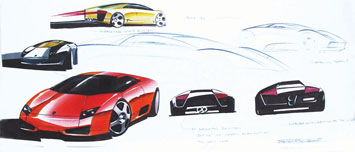 Lamborghini Murcielago Design Sketch