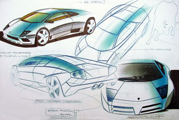 Lamborghini Murcielago Design Sketch