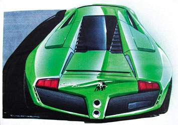 Lamborghini Murcielago Design Sketch