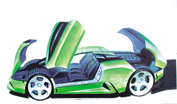 Lamborghini Murcielago Design Sketch