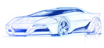 Lancia Stratos Design Sketch