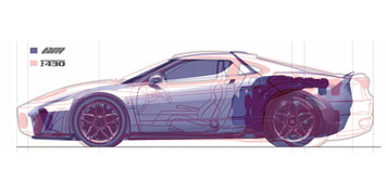 Lancia Stratos Design Sketch