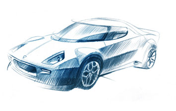 Lancia Stratos Design Sketch