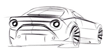 Lancia Stratos Design Sketch