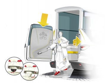 Lexus RX 450h Popemobile Concept - Design Sketch