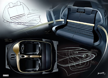 Lotus Evora Interior Design Sketch