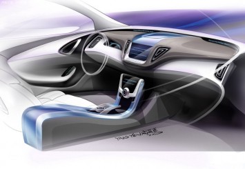 Luxgen Neora Concept Interior Design Sketch