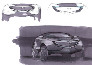 Mazda Hakaze design sketch