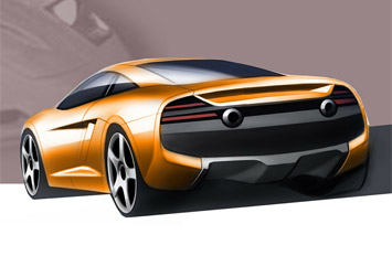 McLaren MP4 12C Design Sketch