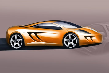 McLaren MP4 12C Design Sketch