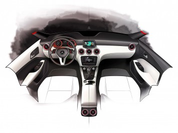 Mercedes-Benz A Class - Interior design sketch