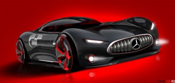 Mercedes-Benz AMG Gran Turismo Concept Design Sketch by Davis Lee