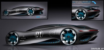 Mercedes-Benz AMG Gran Turismo Concept Design Sketch by Davis Lee