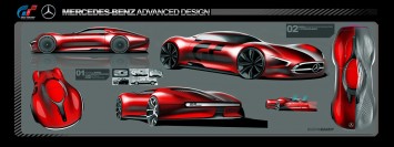 Mercedes-Benz AMG Gran Turismo Concept Design Sketches by Bastian Baudy