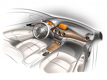 Mercedes-Benz B-Class Interior Design Sketch