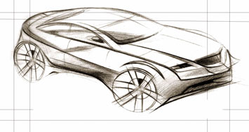 Mercedes-Benz CLC design sketch