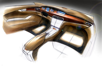 Mercedes-Benz CLS Interior Design Sketch