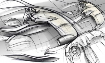 Mercedes-Benz Concept A-Class Interior Design Sketch