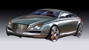 Mercedes-Benz E Class Coupe Design Sketch